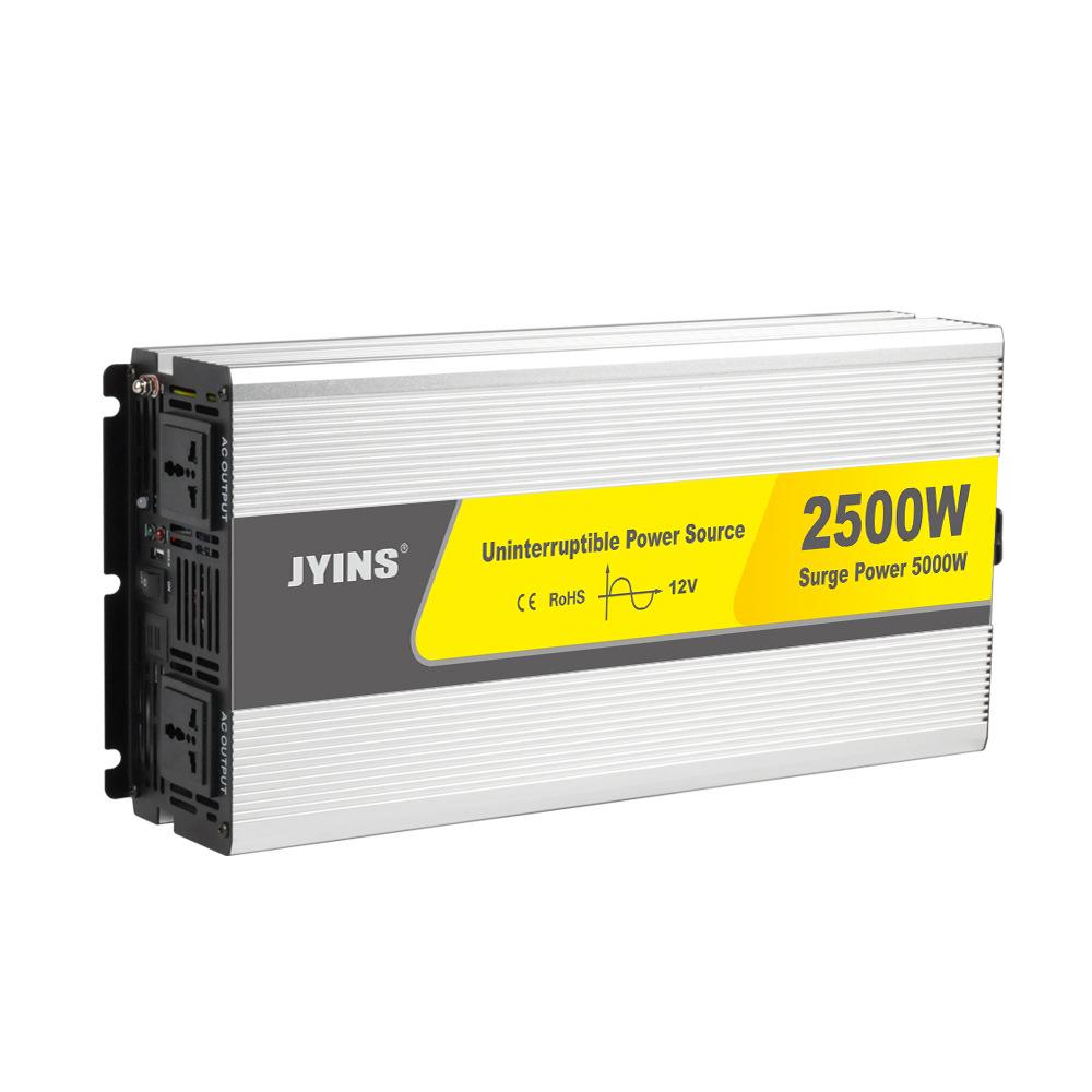 2500W 12V To 220V Pure Sine Wave Inverter with Charger for Solar/Car/UPS, High Efficiency, Energy Saving