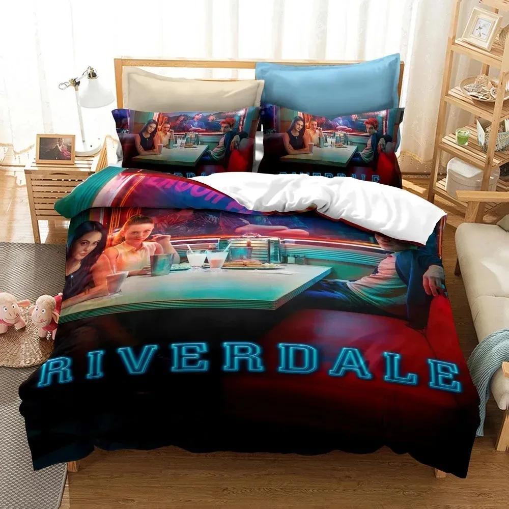 Lisabridal South Side Serpents Riverdale TV Bedding Set Boys Girls Twin Queen Size Duvet Cover Pillowcase Bed Kids Adult