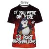 Crazy Penguin 3D Printed T Shirt Short Sleeve Summer Crime Penguin Text Print Fashion Unisex Harajuku Style Street T-Shirt Shirt