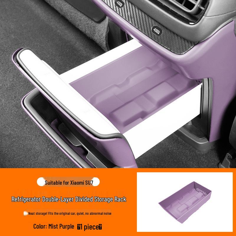 Xiaomi SU7 Rear Seat Fridge Drink Holder & Silicone Mat for Outdoor Camping
