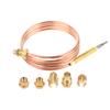 90Cm Universal 3.0Mv Gas Stove Thermocouple With 5 Nuts Heating Gas Burner Replacement Thermocouple Adaptor Gas Stove Parts