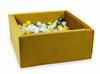 Dry Ball Pit 400 Pieces 90x90x40 Velvet Gold: Yellow, Light Mint, Metallic Graphite, White, Pearl