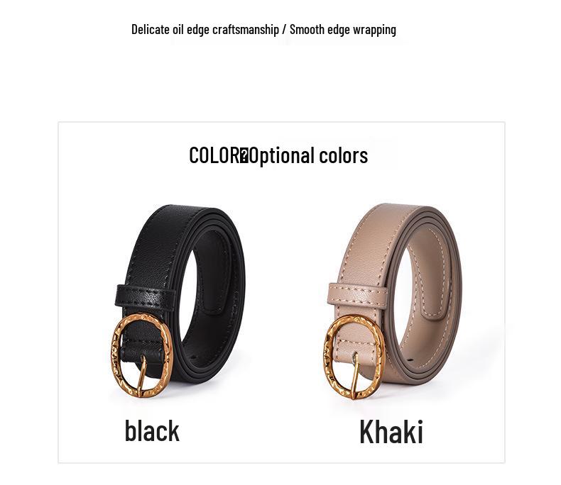Spring Women's High-End Versatile Pin Buckle Waist Belt for Jeans or Skirts
