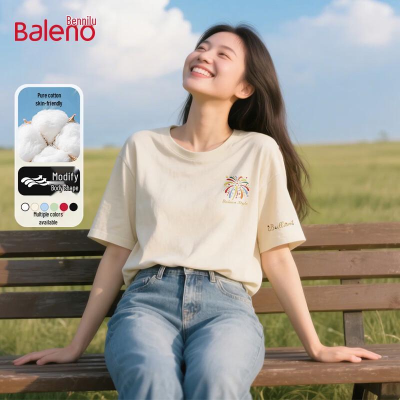 Baleno Women s Pure Cotton Printed Loose Fit T-Shirt XL
