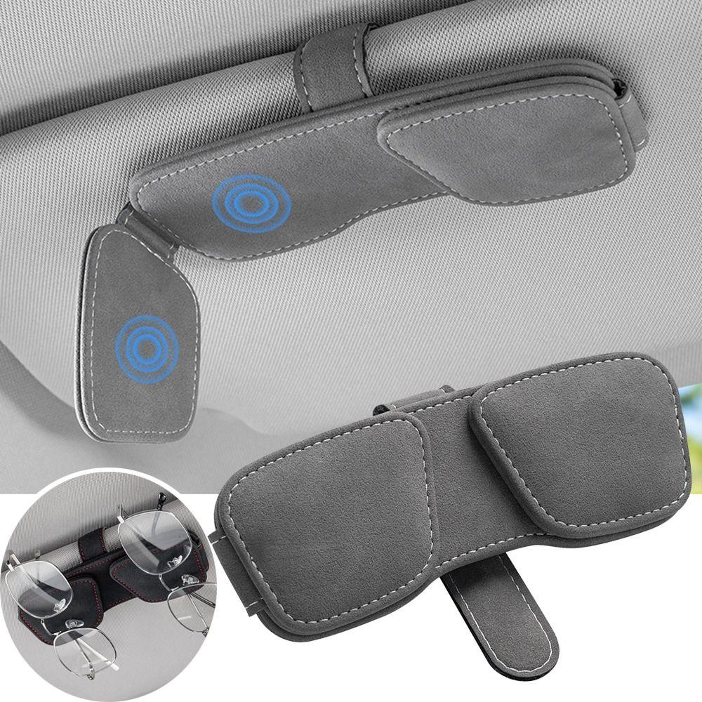 Magnetic Car Sun Visor Clip Dual Clip Card Holder Universal Auto Sun Visor Organizer  Truck