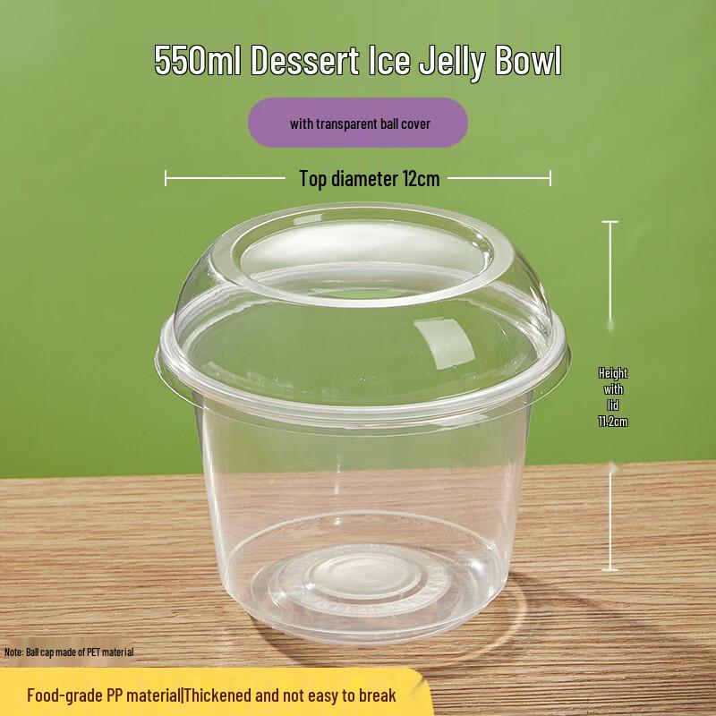 

Disposable Round Dessert Containers with Dome Lids