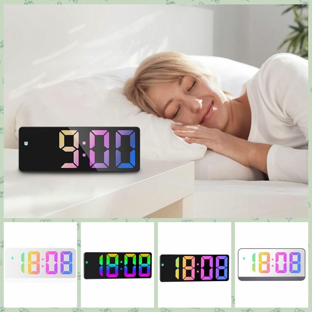 

Светодиодные часы с большим экраном Красочные умные часы Таймер Инструмент Цифровой Будильник Бытовой