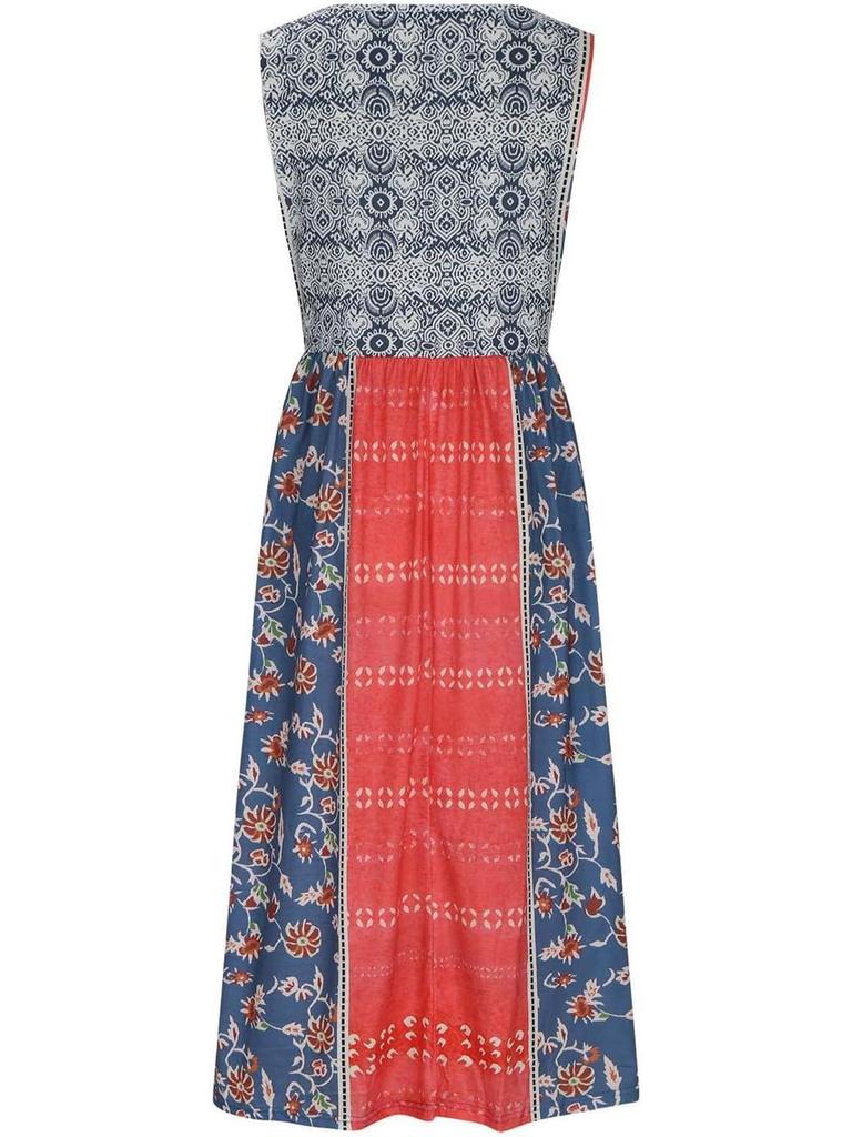 2024 Spring/Summer Sleeveless Print Pullover Women's Casual Dress