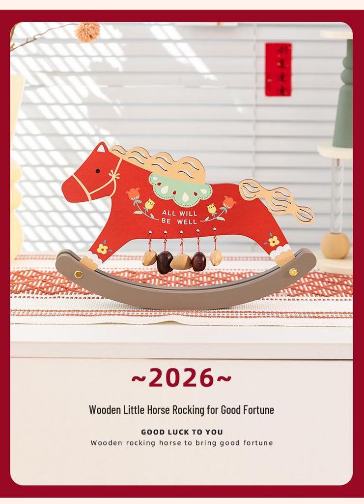 A'ying Horse Mascot Ornament for Prosperity - Ideal for Living Room, Entrance Hall, TV Cabinet, Office, or as a High-End Housewarming Gift