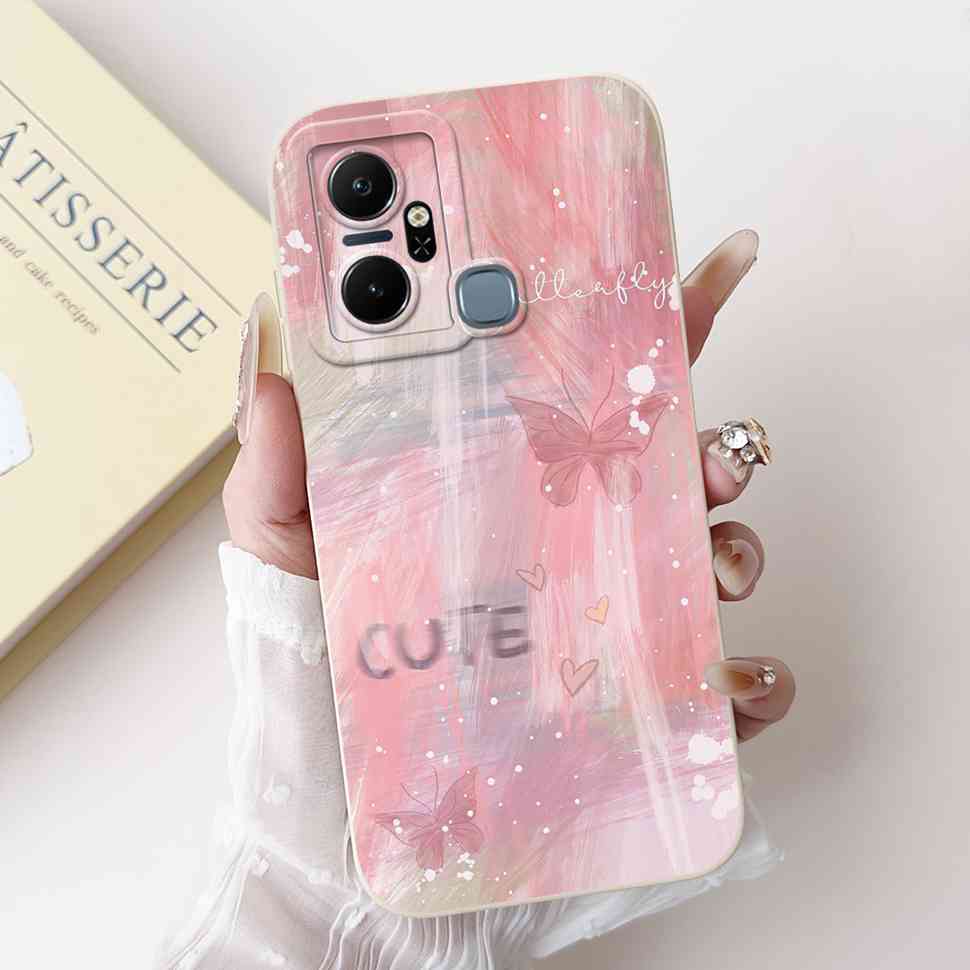 For Infinix Smart 6 Plus X6823C Case Luxury Floral Fashion Soft Silicone Cover For Infinix Smart 6Plus X6823 6.6" Phone Case