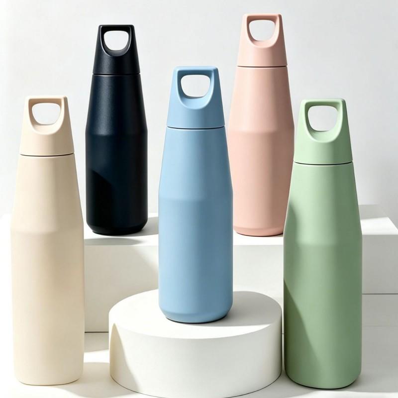 Large Capacity Vacuum Insulated Stainless Steel Travel Mug With Handle Hot Cold Drinks 580ml