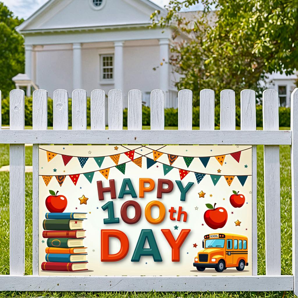 Eco-friendly School Celebration Vibrant Durable Reusable Banner Thematic Classroom Decor for Parties