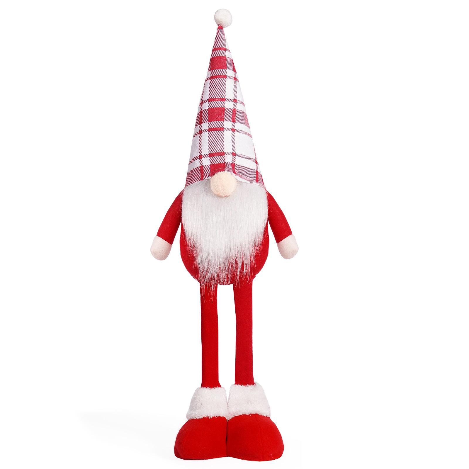 Christmas Red Faceless Gnome Figurine: Cute Rudolph Ornament