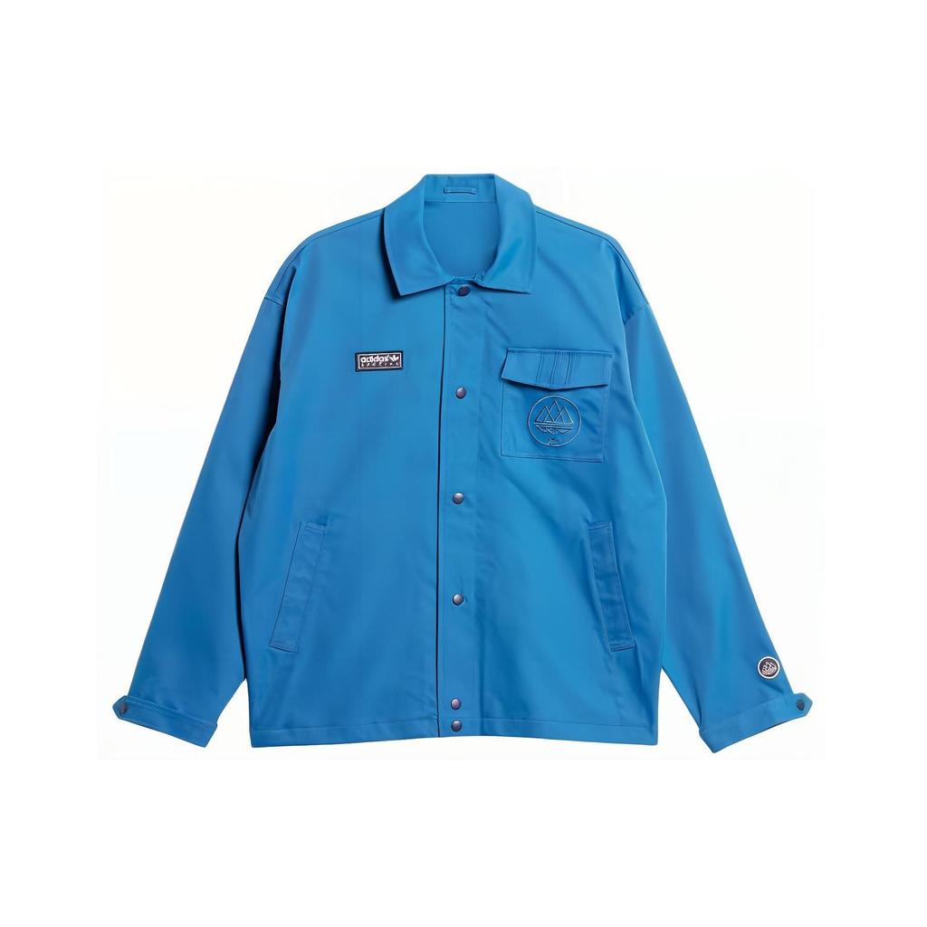 Adidas Originals Spezial SS24 Single-Breasted Lapel Long Sleeve Jacket Men Outerwear Blue IT4262