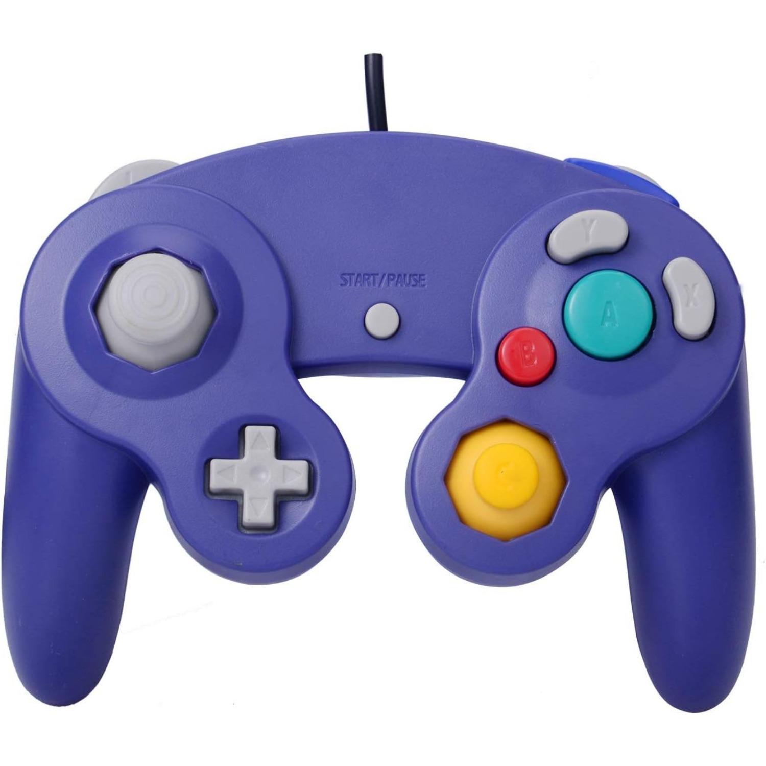 Проводной игровой контроллер Shock для видеоигр Nintendo GameCube NGC Wii 13*10*5cm фиолетовый
