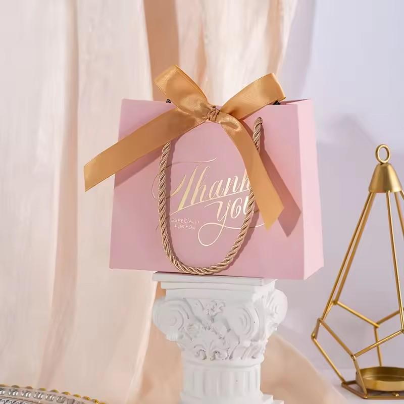 

Gift Bags With Handles Party Gift Bags Paper Packaging Bags Pink For Party Supplies Wedding Gift