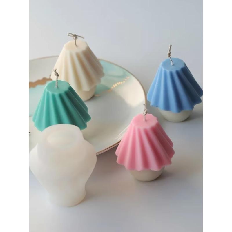 Nová stolní lampa Forma na svíčku Silikonová forma Forma na pryskyřici Ručně vyráběná Aromaterapeutická sádrová forma Dekorace svíčky DIY Forma na svíčku