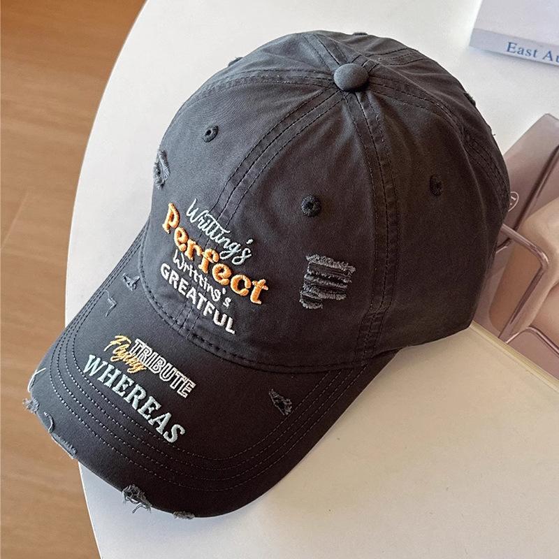 Hats for Girls New Baseball Cap Summer Sun Hat Men and Women Spring and Autumn Big Head Circumference Showing Face Small Duckling Cap
