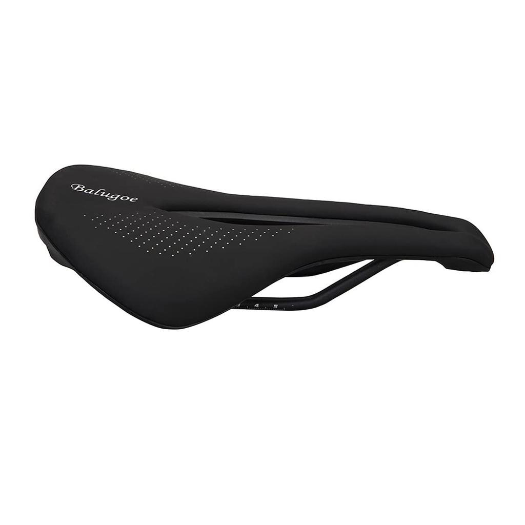 Aking Bicycle MTB Road Bike Racing Breathable PU Soft Seat Faux Black Saddle, Saddle, Lightweight, Leather, Comfortable, Shock-Absorbing, Cushion,