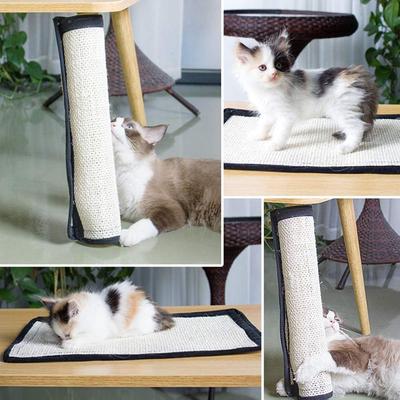 Natural Sisal Cat Scratcher Mat Scratching Pad For Furniture Protection Claw Grinding Indoor Kitten Training Toy Activity Board