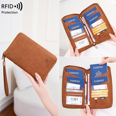 RFID Passport Holder: Anti-Magnetic, Zippered, Multi-Functional Travel Wallet