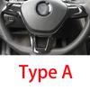 For Volkswagen VW Jetta MK6 2015 2016 2017 2018 Carbon Fiber Look ABS Car Interior Steering Wheel Frame Trim Cover
