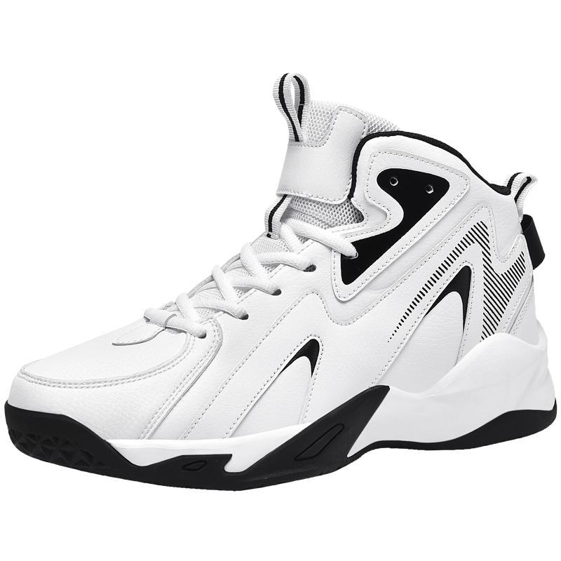 

Мужские кроссовки для баскетбола с высоким верхом, износостойкие, нескользящие, кожаные, водонепроницаемые, с амортизацией 50