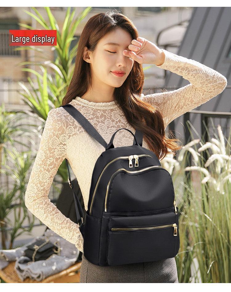 Women's Trendy Oxford Cloth Backpack: Stylish 2026 Versatile Canvas Bag for Travel & School