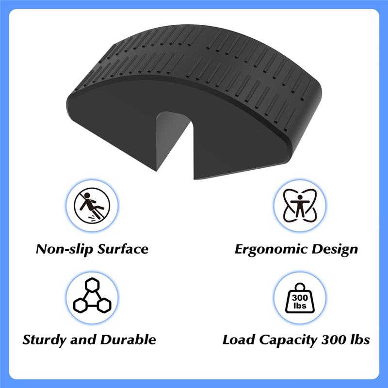 Durable Plastic Bed Ladder Foot Support-Step Pad With Anti-Slip,Surface(2 Pack) Fits Most College Dorm Models