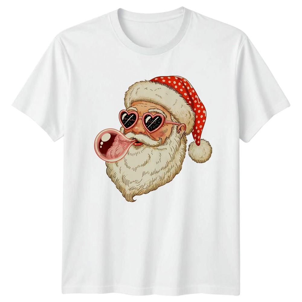 Santa Bubblegum Christmas Holiday Unisexs TShirt Unisexs Tee Graphic Unisex Top S