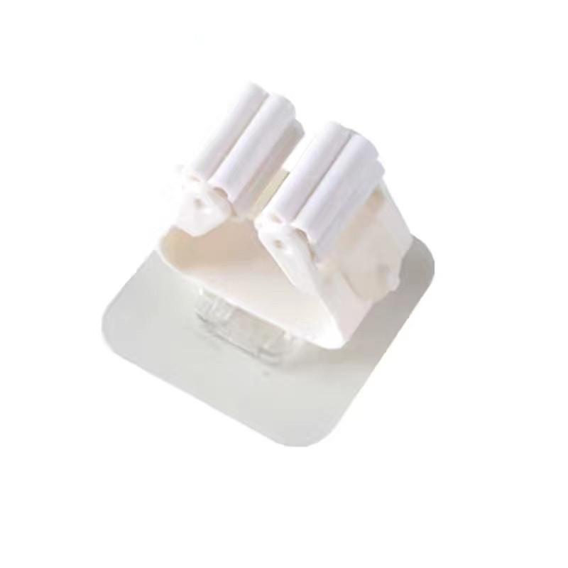 Strong Adhesive Wall-Mounted Mop & Broom Holder with No-Punch Design