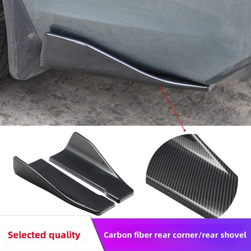 2PCS Universal Car Rear Bumper Lip Trim Protector Car Side Skirt Cover Car Corner Bumper Guards with Screws