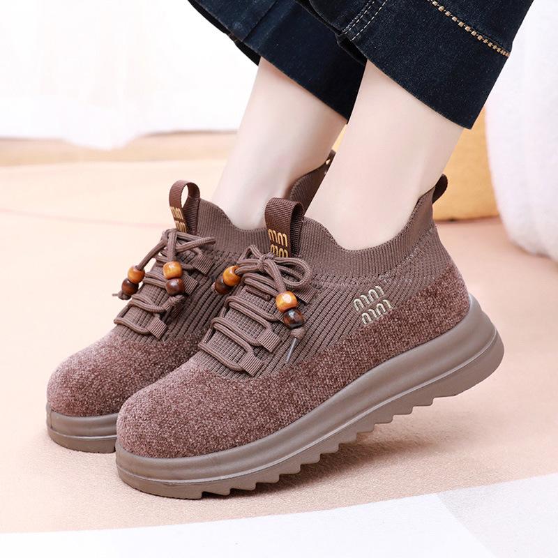 Women's Large Size Soft Sole Winter Warm Fur One Stirrup Snow Boots Padded Lined Ankle Boots Anti-slip Hiking Casual Sports Cotton Boots