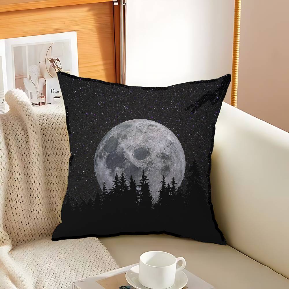 Aesthetic Moonlight Pattern Cushion Cover Car Throw Pillow Case For Sofa Car Christmas Gift 40X40Cm 45X45Cm