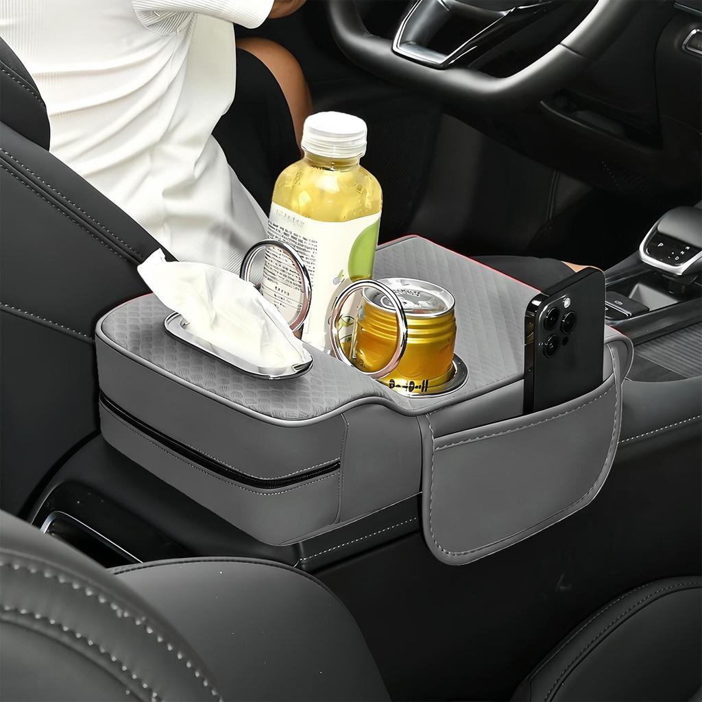 Armrest Storage Box Heavy Duty Ergonomic Non Slip Organization Car Console Organizer For Family Adults Men Women Automotive