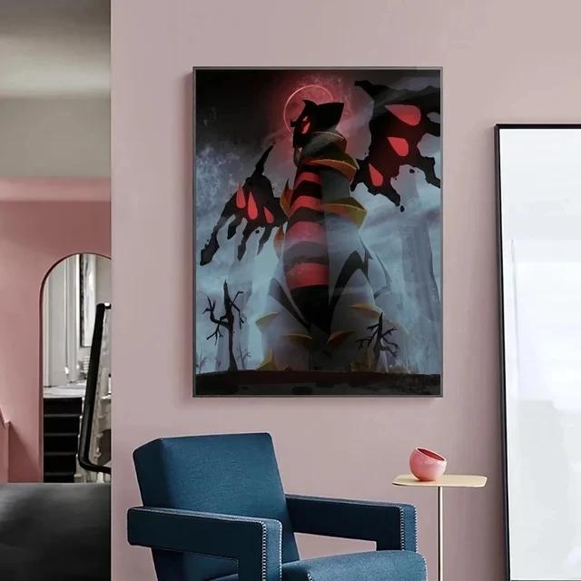 Pokemon Japanese Anime Peripheral Pikachu Charizard Giratina Wall Art Poster Decor Canvas PaintingModern Room Decorate Picture
