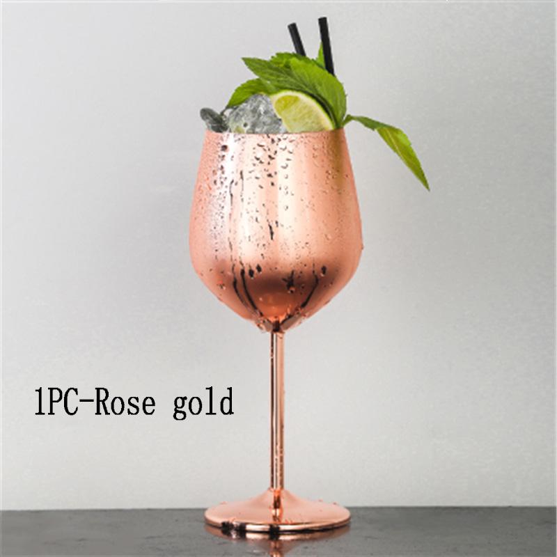 2Pcs Wine Glasses Stainless Steel 18/8 Metal Wineglass Bar Wine Glass Champagne Cocktail Drinking Cup Charms Party Supplies