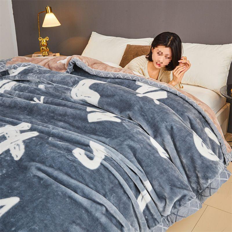 G5Z Winter Thickened Flannel Blanket – Coral Warm Single Dorm Bed Sheet Blanket