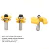 3pcs 12" Shank Ogee Raised Panel & Ogee Rail and Stile Router Bit Set Woodwork Milling Cutter