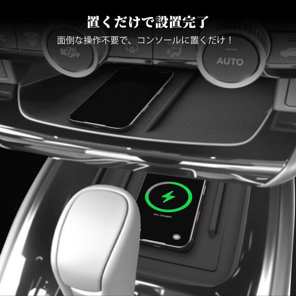 BIBIBO Honda New Vezel RV Series Dedicated Console Tray Bezel Type Wireless Charging Mat Silicone Noise Reduction Rubber Mat Vezel Accessory Custom