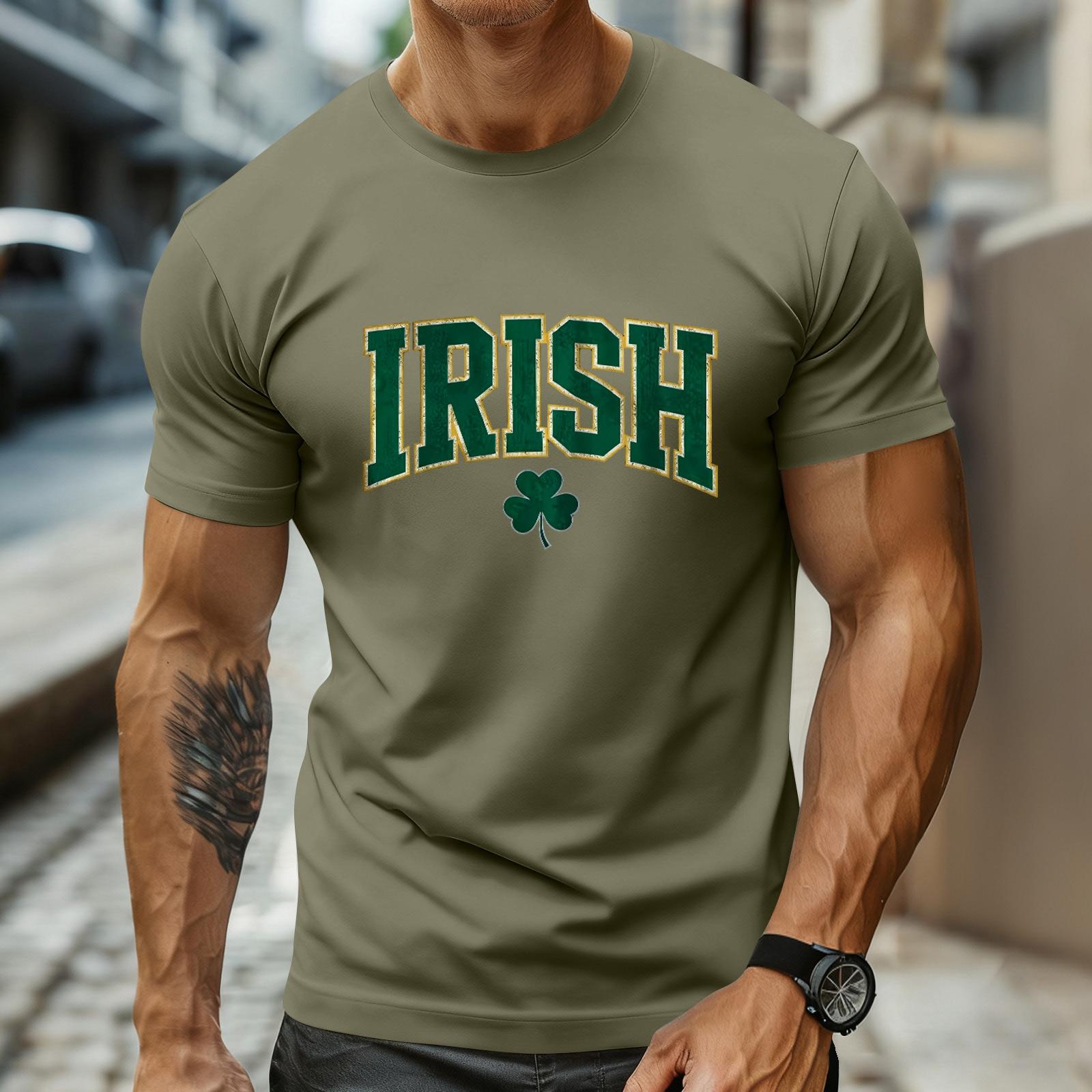 

Мужская праздничная футболка с круглым вырезом и коротким рукавом, повседневная спортивная футболка XL