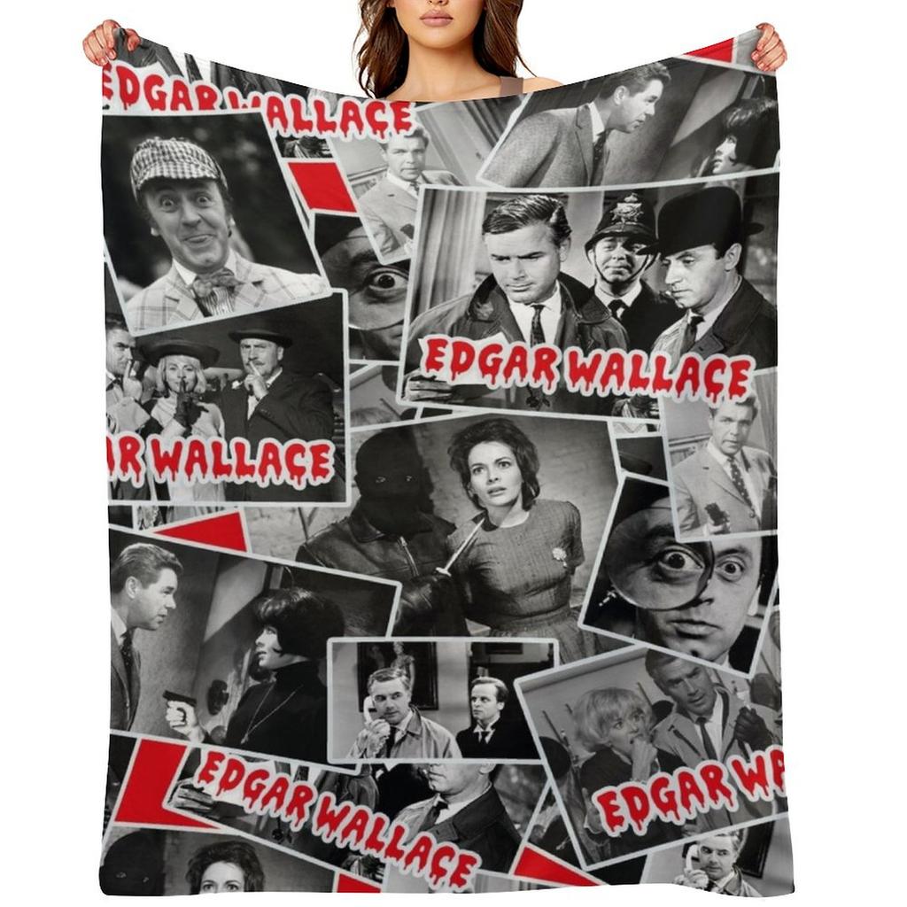Edgar Wallace, Movies, 50's, 60's Throw Blanket Soft Plaid Bed covers Decorative Sofas Summer Beddings Blankets