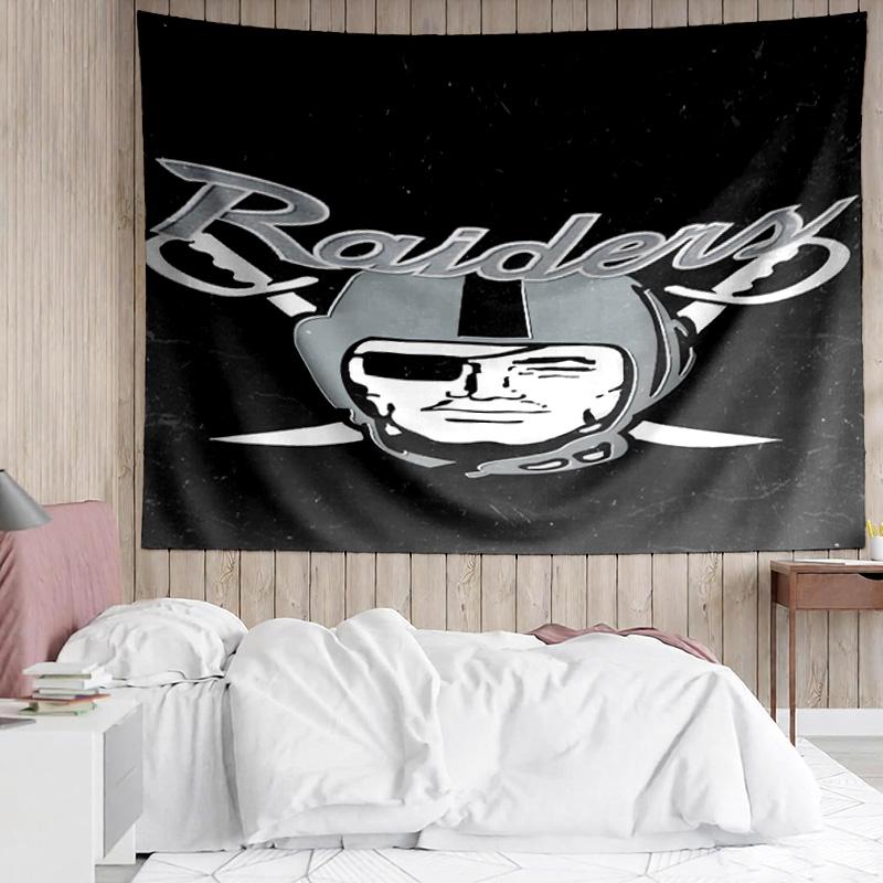 Las Vegas Raiders Wandteppich Zubehör Spielzimmer Wandteppich, für Schlafzimmer, Wohnzimmer, Schlafsaal Wanddekoration Fan Geburtstagsgeschenke