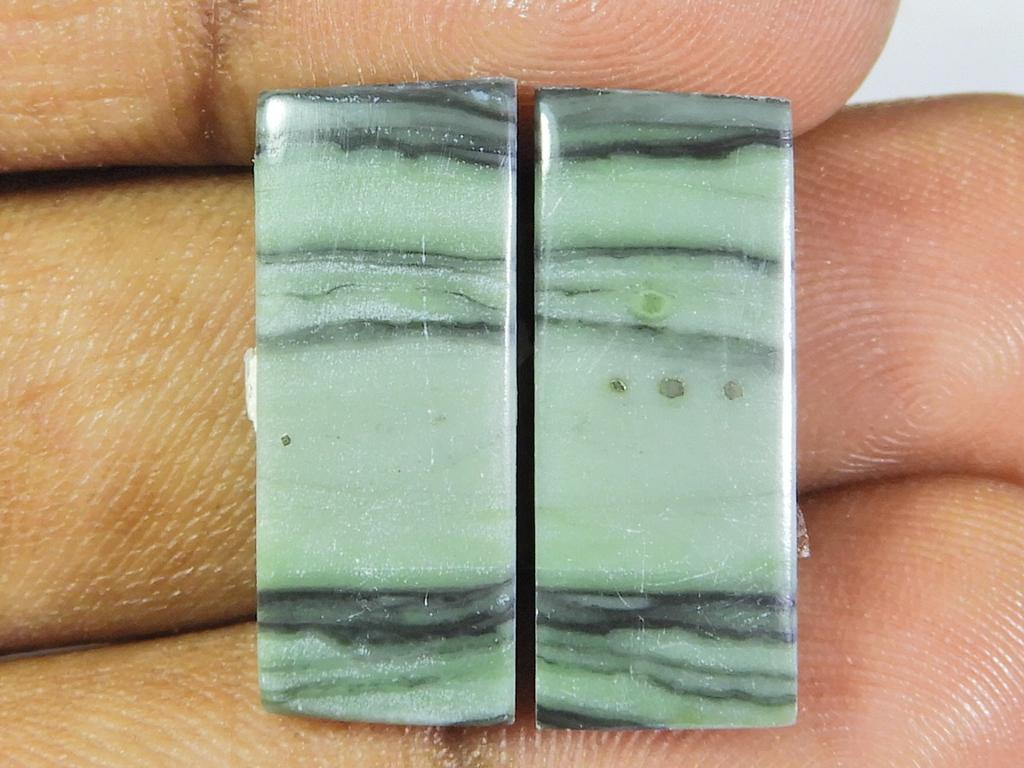 Natural Combo Jasper Matched Pair Octagon Cabochon Loose Gemstone 09X22X04MM SK-241