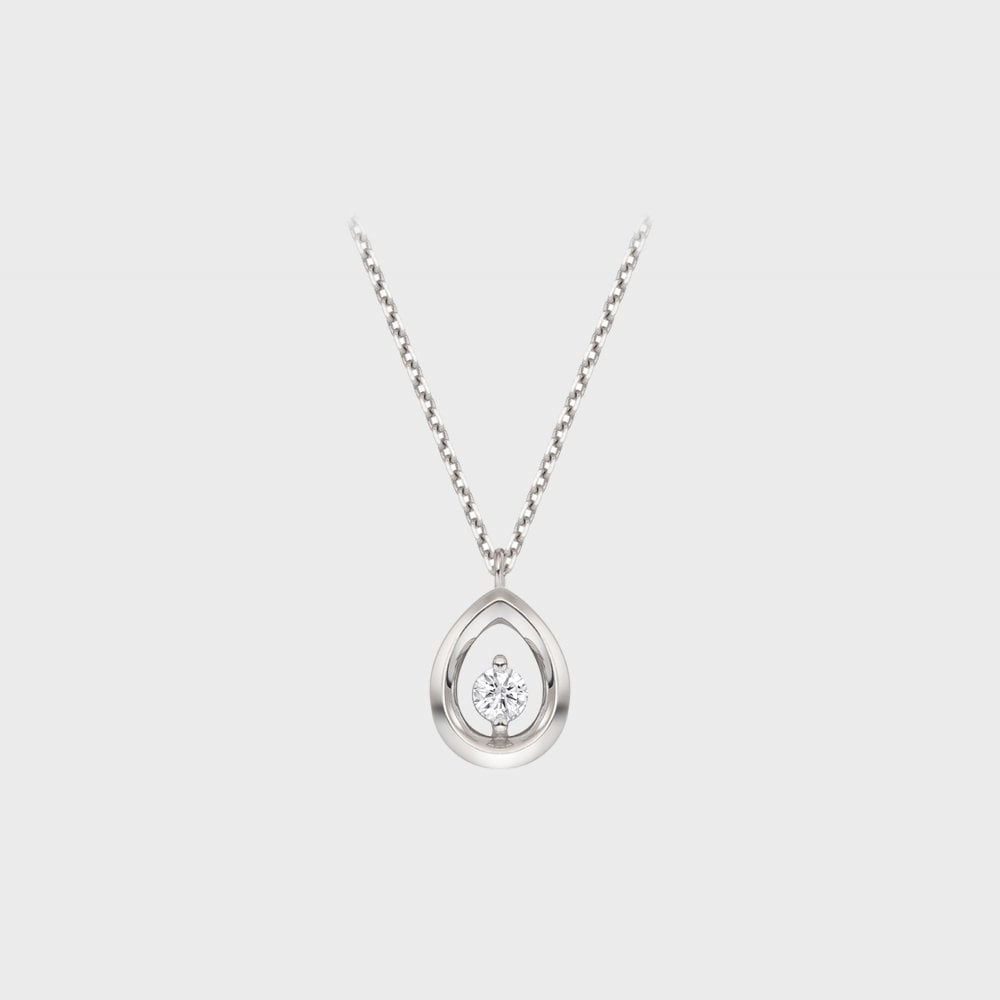 [Stonehenge]] Silver Water Drop Necklace Sc25A36E