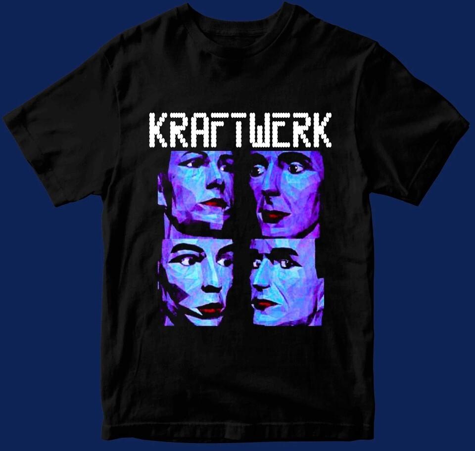 KRAFTWERK Band Short Sleeve Cotton Black All Size Gift Shirt  OM46
