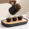 High-End Portable Ceramic Travel Tea Set with Tea Caddy
