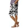 Women's Printing Pants Fashionable Pocket Elastic Waist Casual Shorts