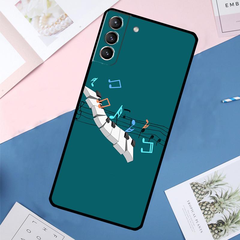 Violin Piano Case For Samsung Galaxy S25 Ultra S24 S23 S22 S21 Ultra S9 S10 Plus S23 FE S25 FE Back Cover