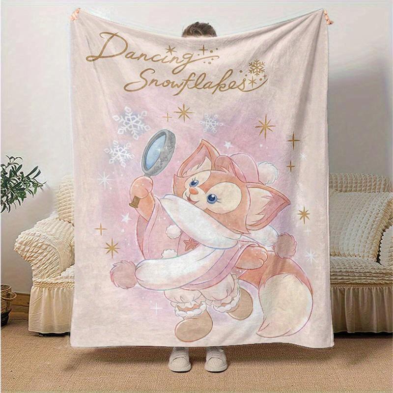 

1pc, LinaBell (2) Home Decor Flannel Blanket, Perfect Gift for Bedroom, Living Room, Travel, Camping, Car, Beach, Office Nap, Ideal Sofa Throw, Outdoo 130x150cm